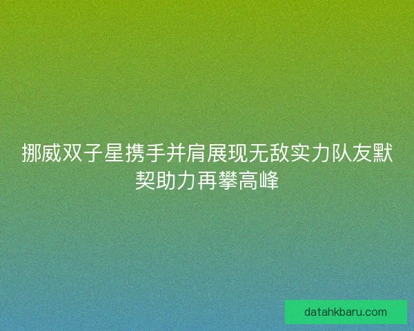 挪威双子星携手并肩展现无敌实力队友默契助力再攀高峰